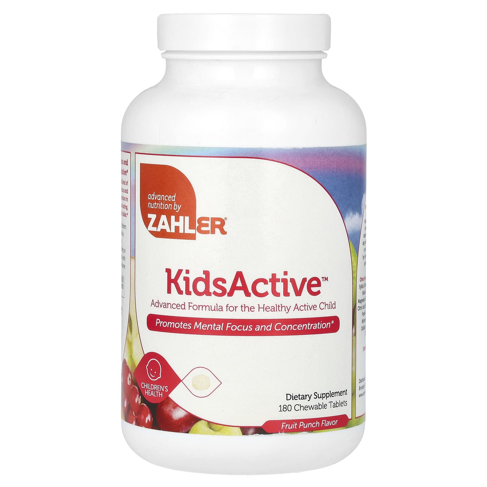 Zahler-KidsActive-Fruit Punch-180 Chewable Tablets