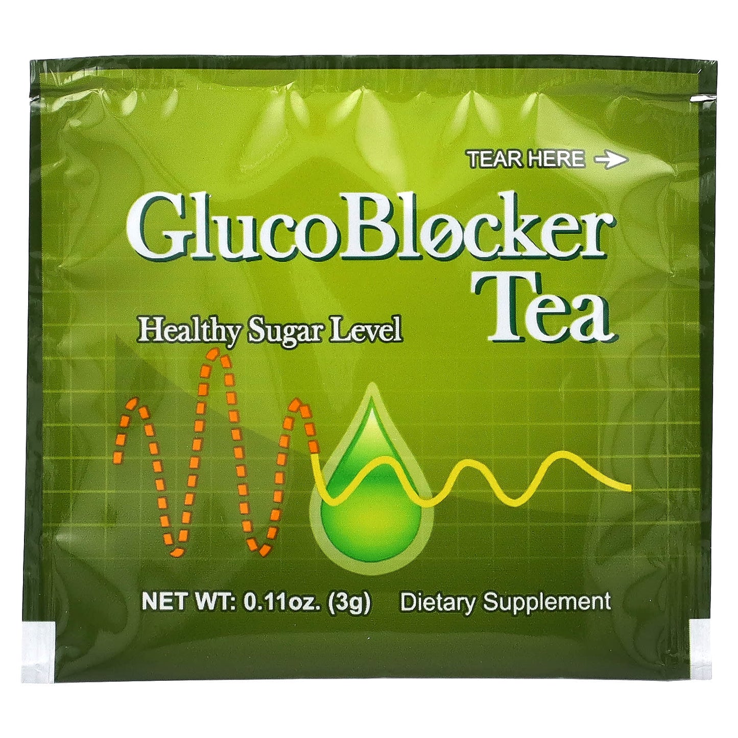 Longreen, GlucoBlocker Tea, Selected Gymnema, 20 Tea Bags, 2.12 oz (60 g)