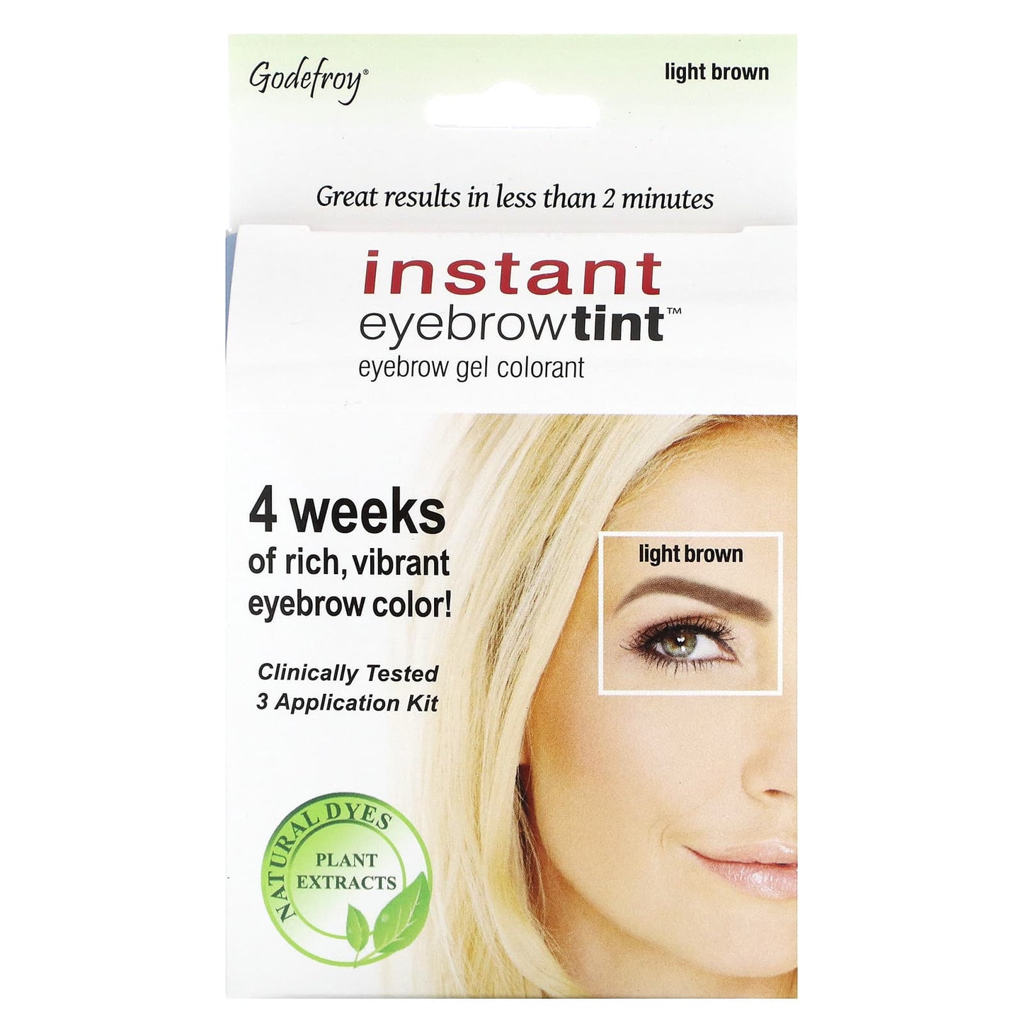 Godefroy-Instant Eyebrow Tint-Light Brown-3 Application Kit