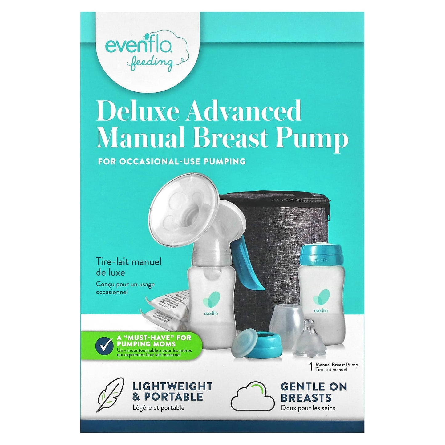 Evenflo Feeding-Deluxe Advanced Manual Breast Pump-10 Piece Kit