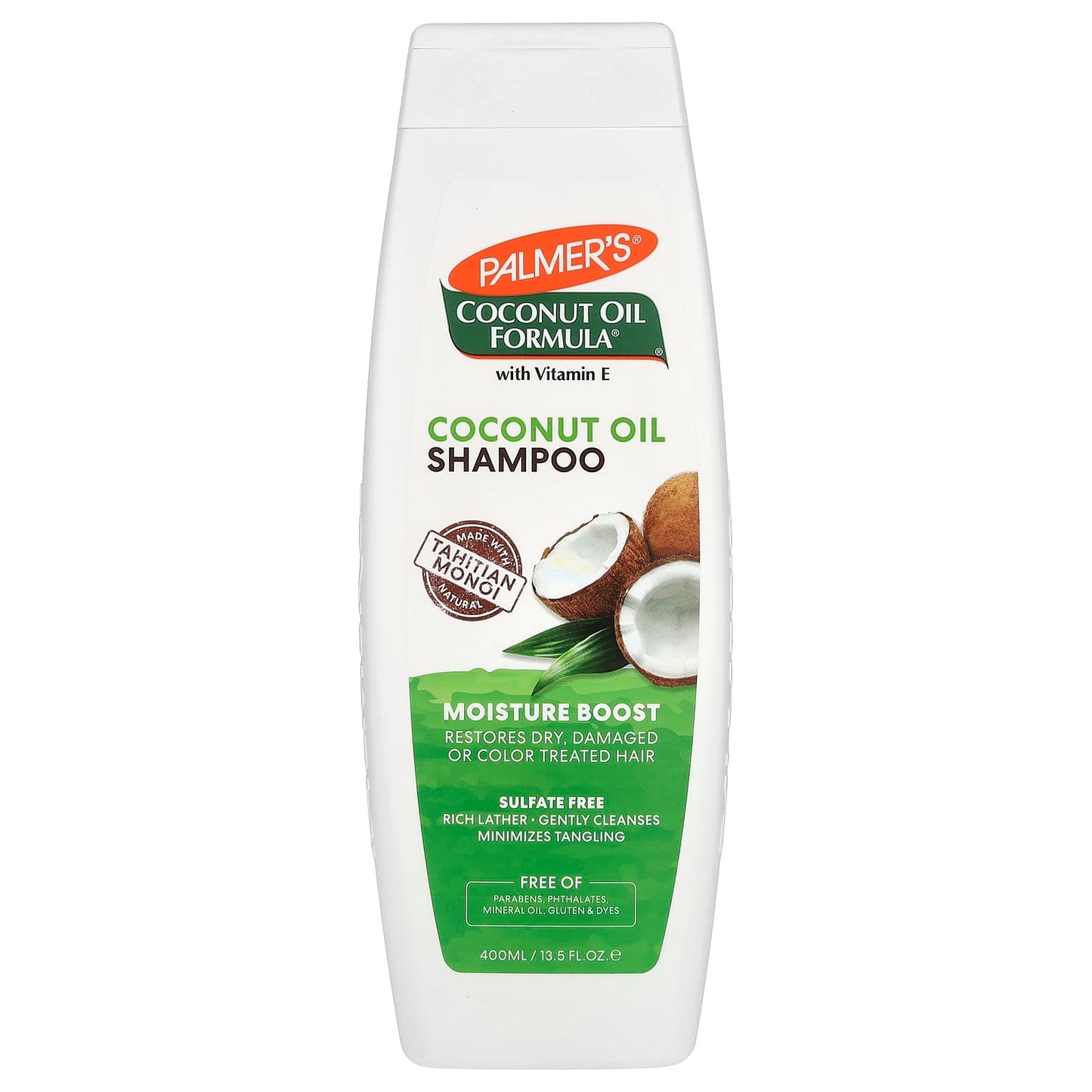 Palmer's-Coconut Oil Formula with Vitamin E-Coconut Oil Shampoo-Dry-Damaged or Color Treated Hair-Moisture Boost-13.5 fl oz (400 ml)