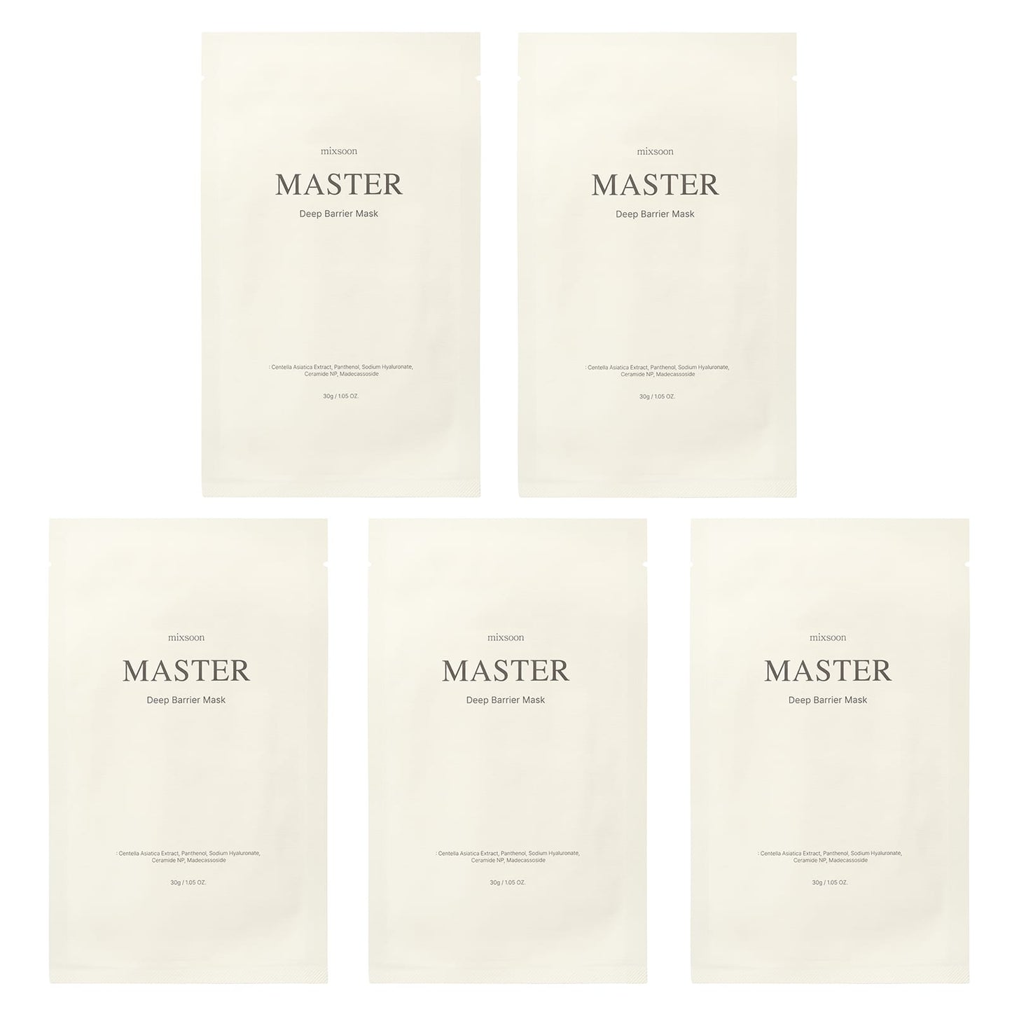 Mixsoon-Master-Deep Barrier Beauty Mask-5 Sheet Masks-1.05 oz (30 g)