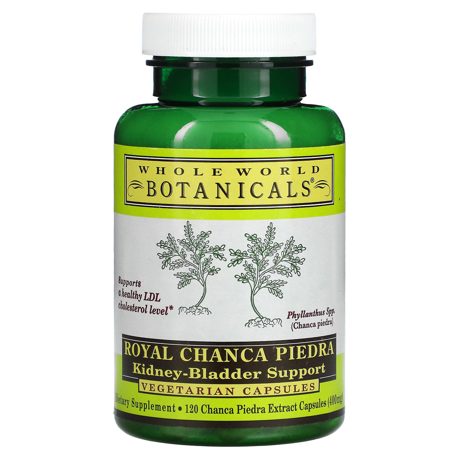 Whole World Botanicals-Royal Chanca Piedra-Kidney-Bladder Support-400 mg-120 Vegetarian Capsules