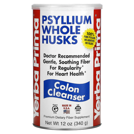 Yerba Prima-Psyllium Whole Husks-Colon Cleanser-12 oz (340 g)