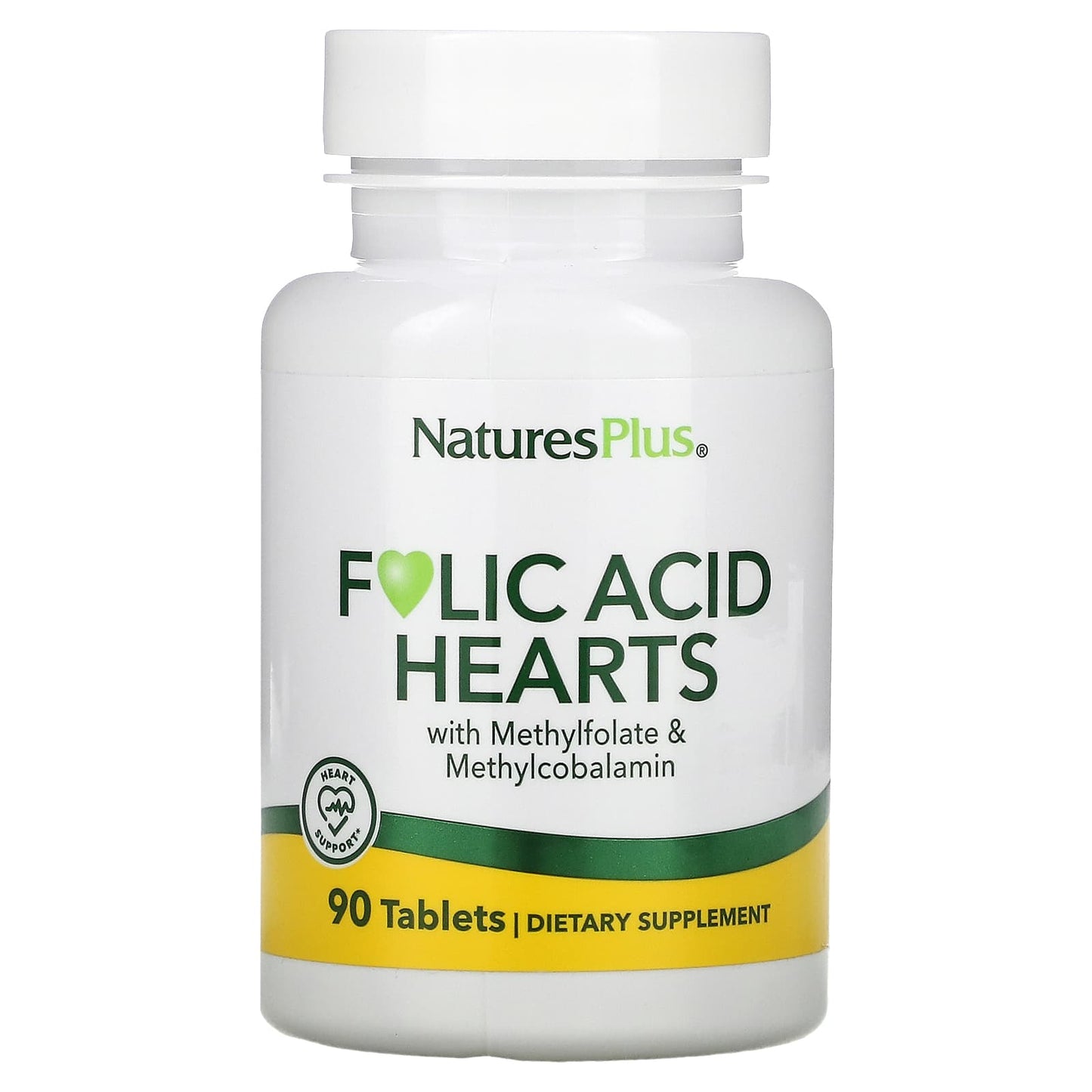 NaturesPlus-Folic Acid Hearts-90 Tablets