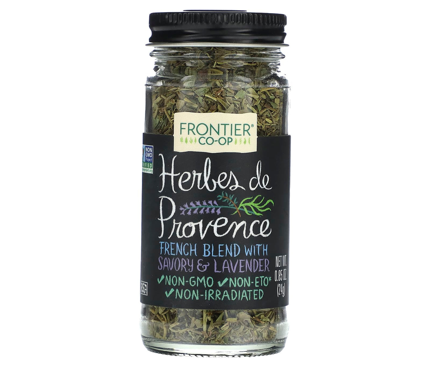 Frontier Co-op-Herbes De Provence-French Blend With Savory Lavender-0.85 oz-(24 g)