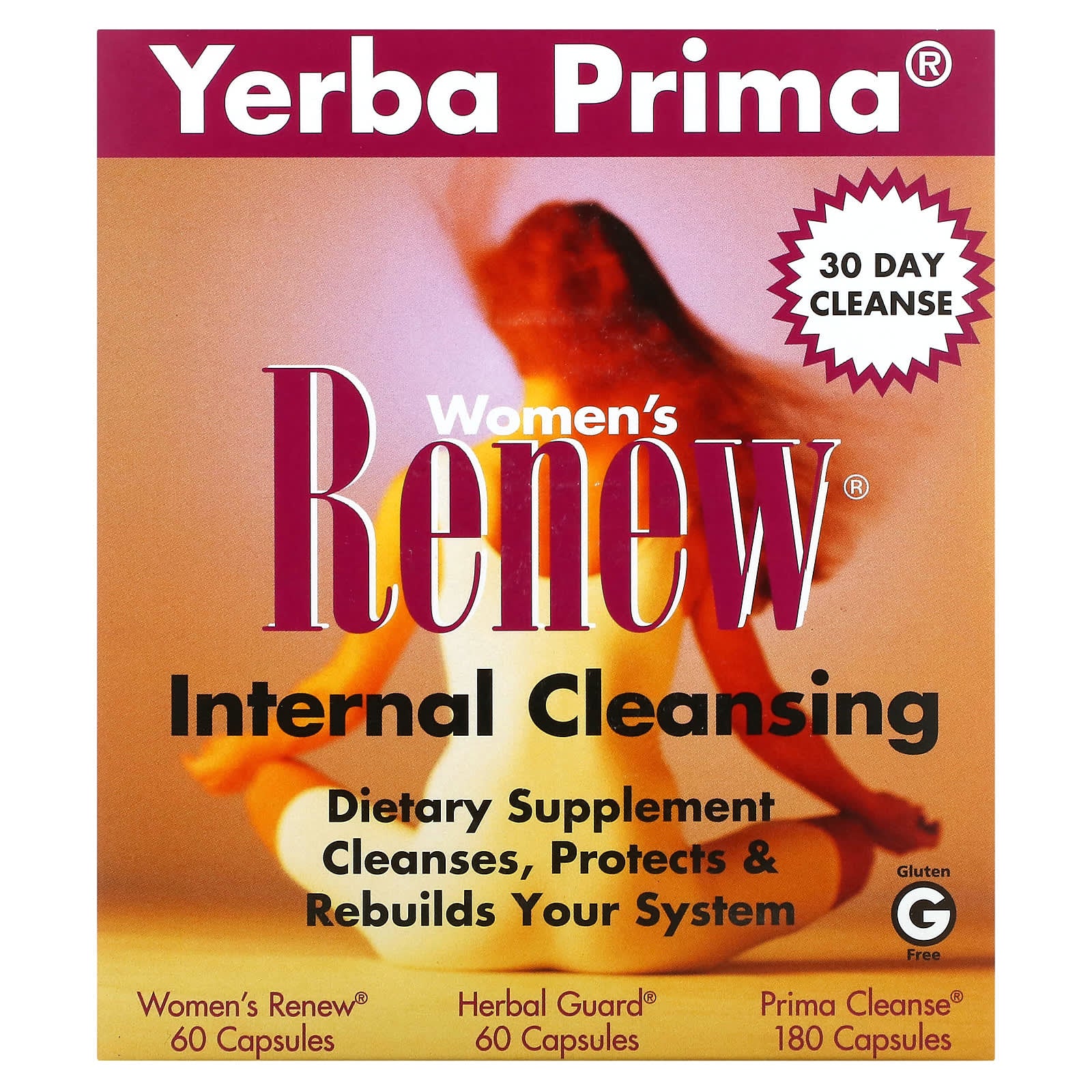 Yerba Prima-Women's Renew Internal Cleansing-3 Part Program-300 Capsules