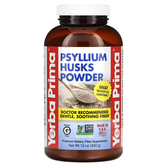 Yerba Prima-Psyllium Husks Powder-12 oz (340 g)