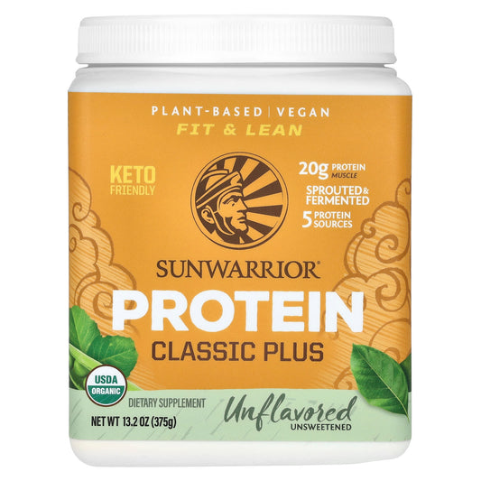 Sunwarrior-Classic Plus Protein-Unflavored-13.2 oz (375 g)