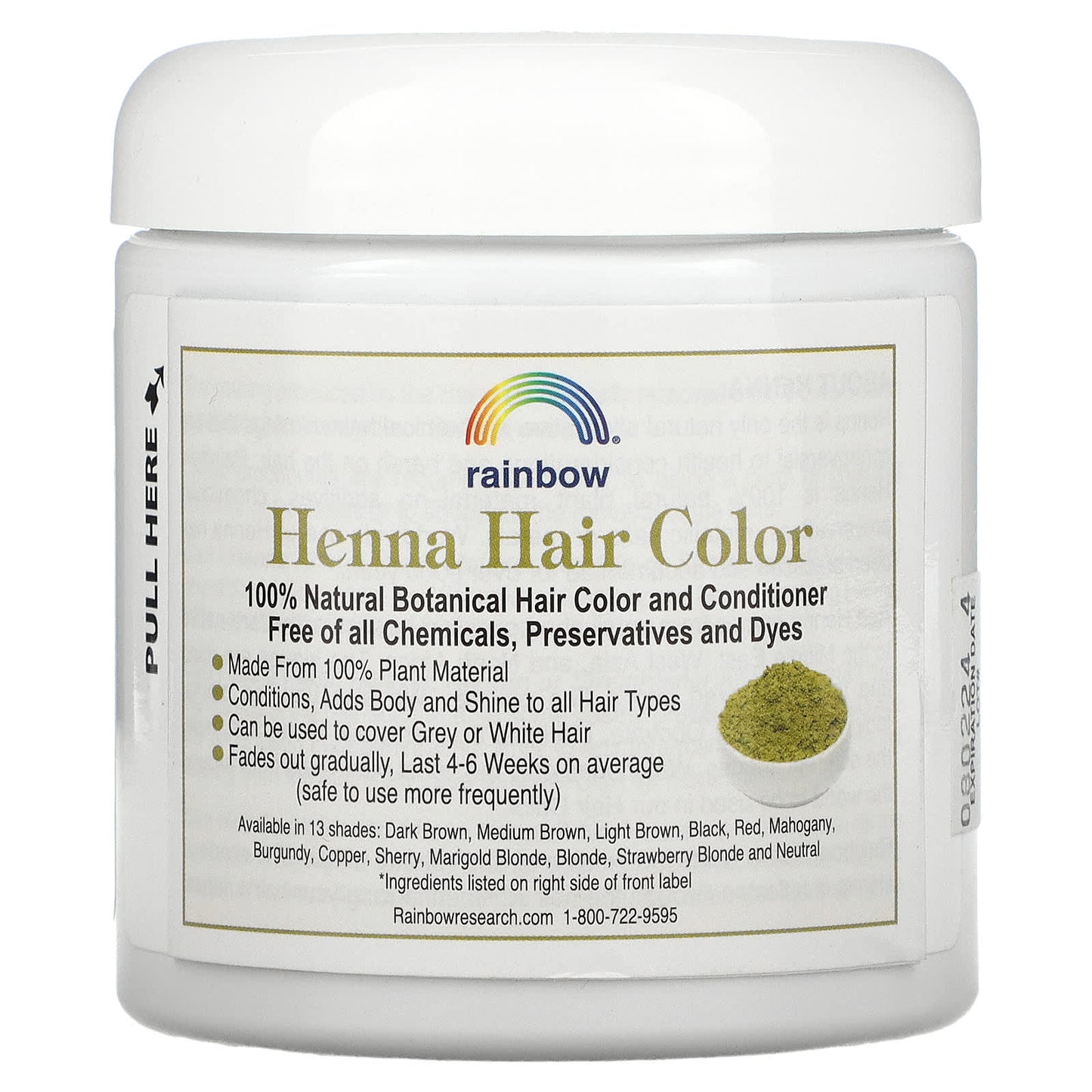 Rainbow Research, Henna, Colorless Conditioner, Neutral, 4 oz (113 g)