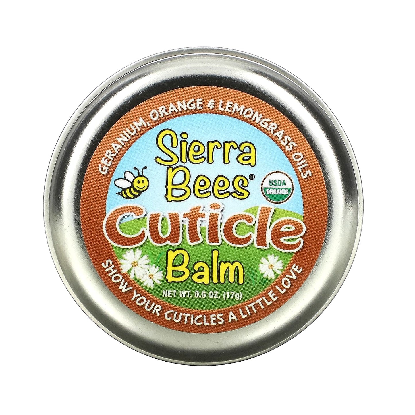 Sierra Bees-Cuticle Care Balm-Geranium-Orange & Lemongrass-0.6 oz (17 g)