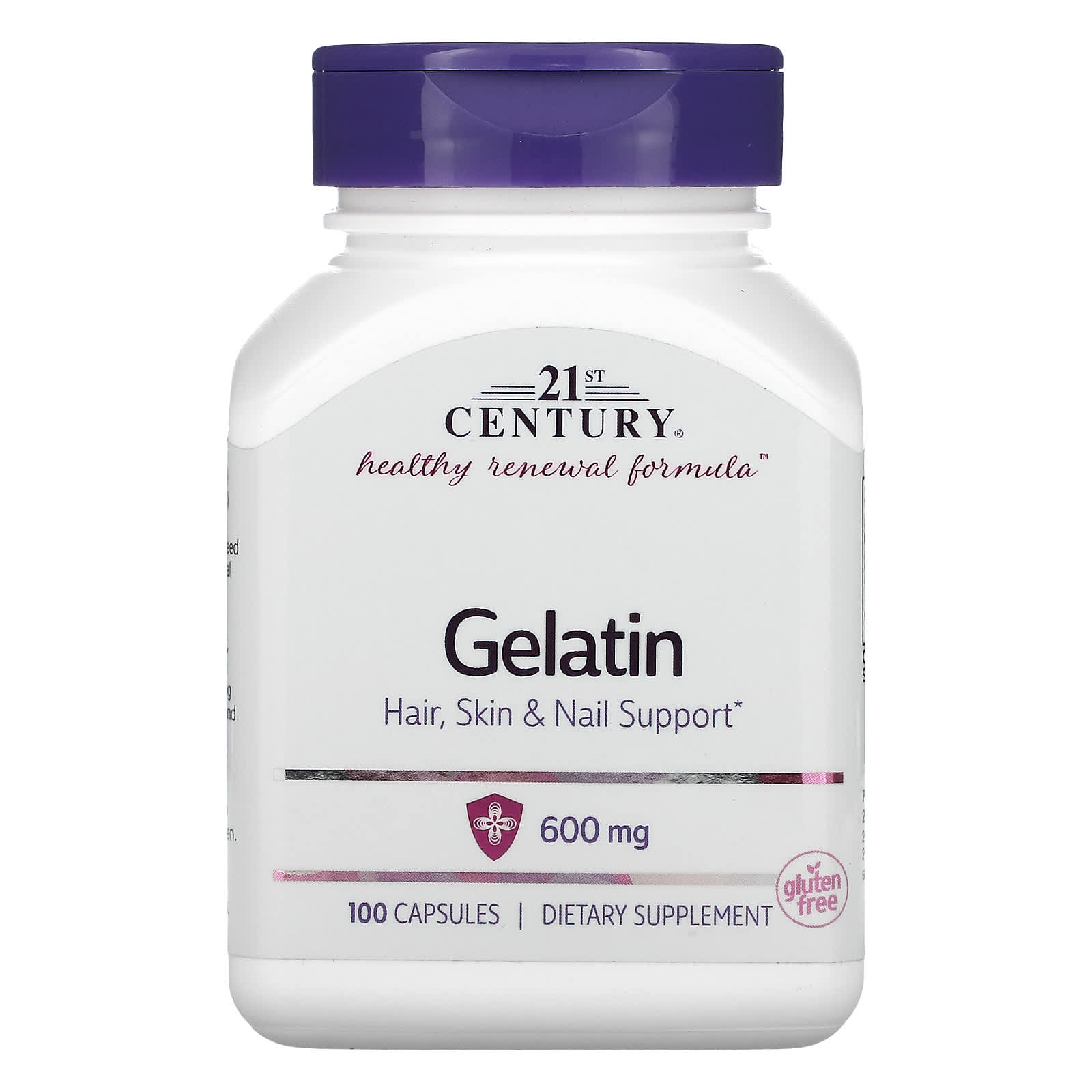 21st Century-Gelatin-600 mg-100 Capsules