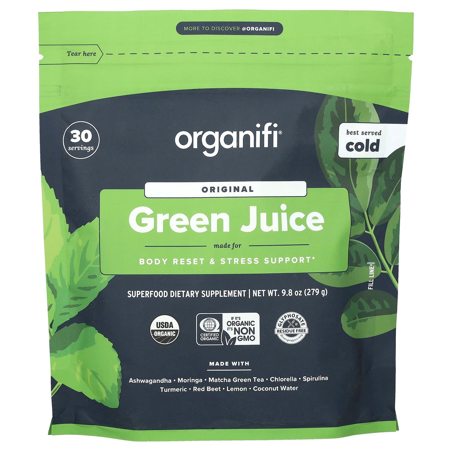 Organifi-Original Green Juice-9.8 oz (279 g)