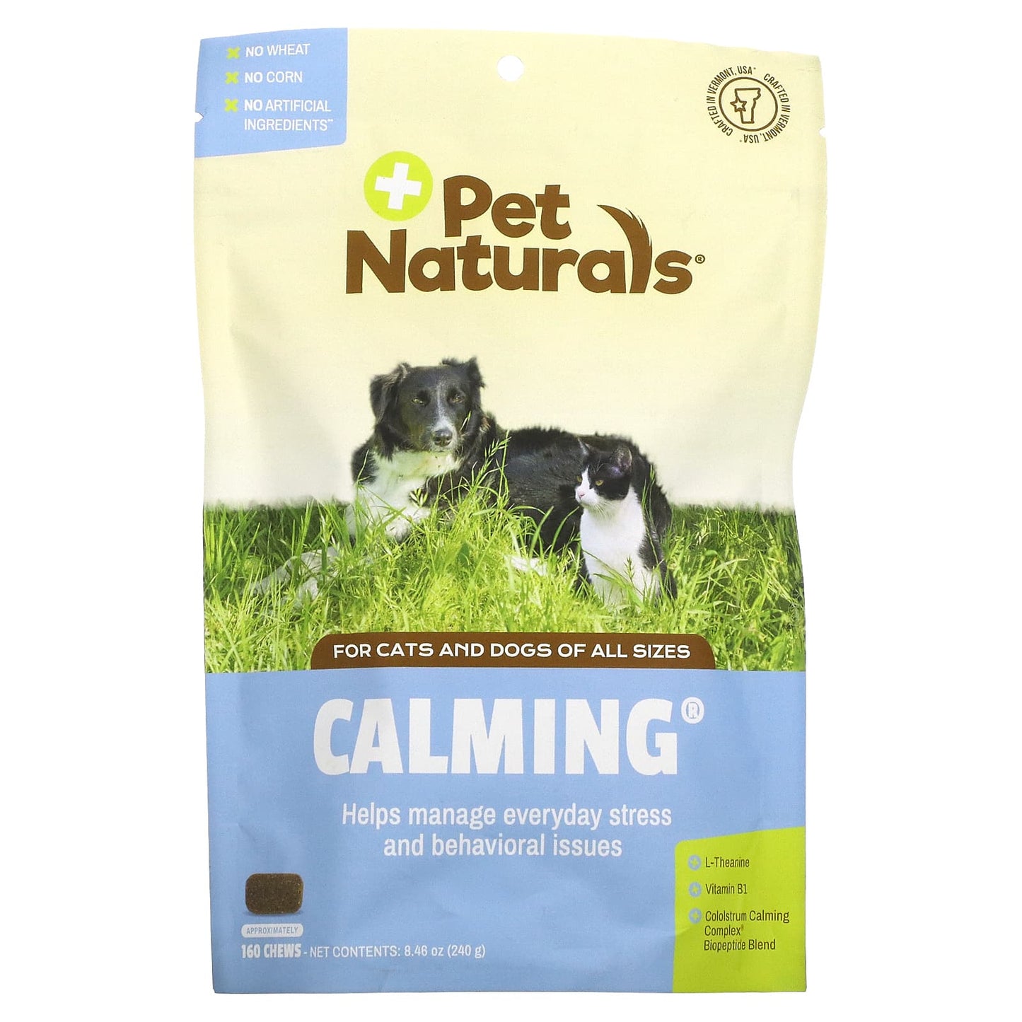 Pet Naturals-Calming-For Dogs and Cats-All Size-160 Chews-8.46 oz (240 g)