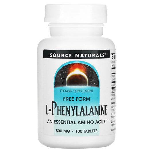 Source Naturals-L-Phenylalanine-500 mg-100 Tablets (250 mg per Tablet)