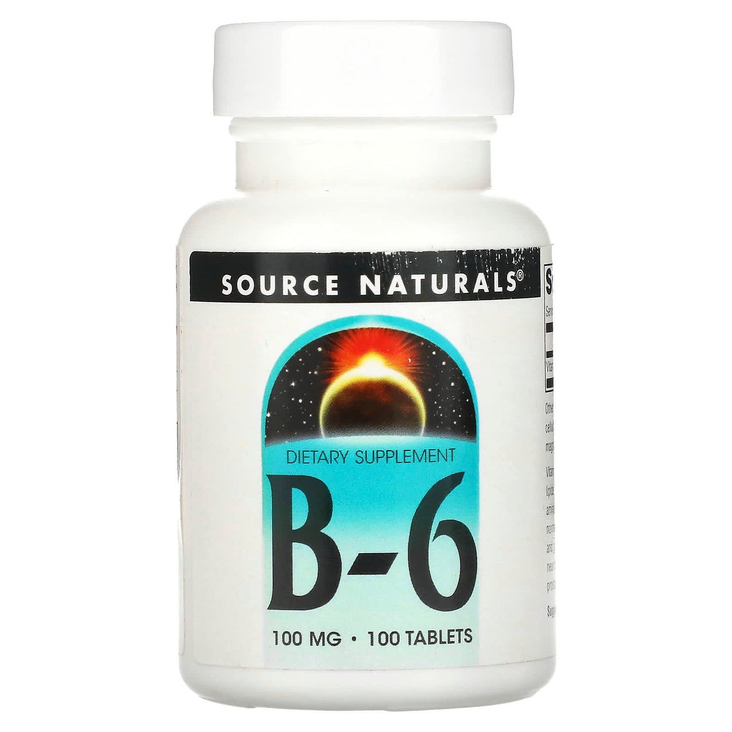 Source Naturals-B-6-100 mg-100 Tablets