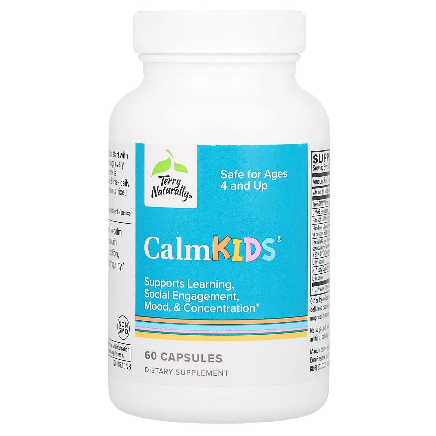 Terry Naturally, Calm Kids, Ages 4 and Up, 60 Capsules