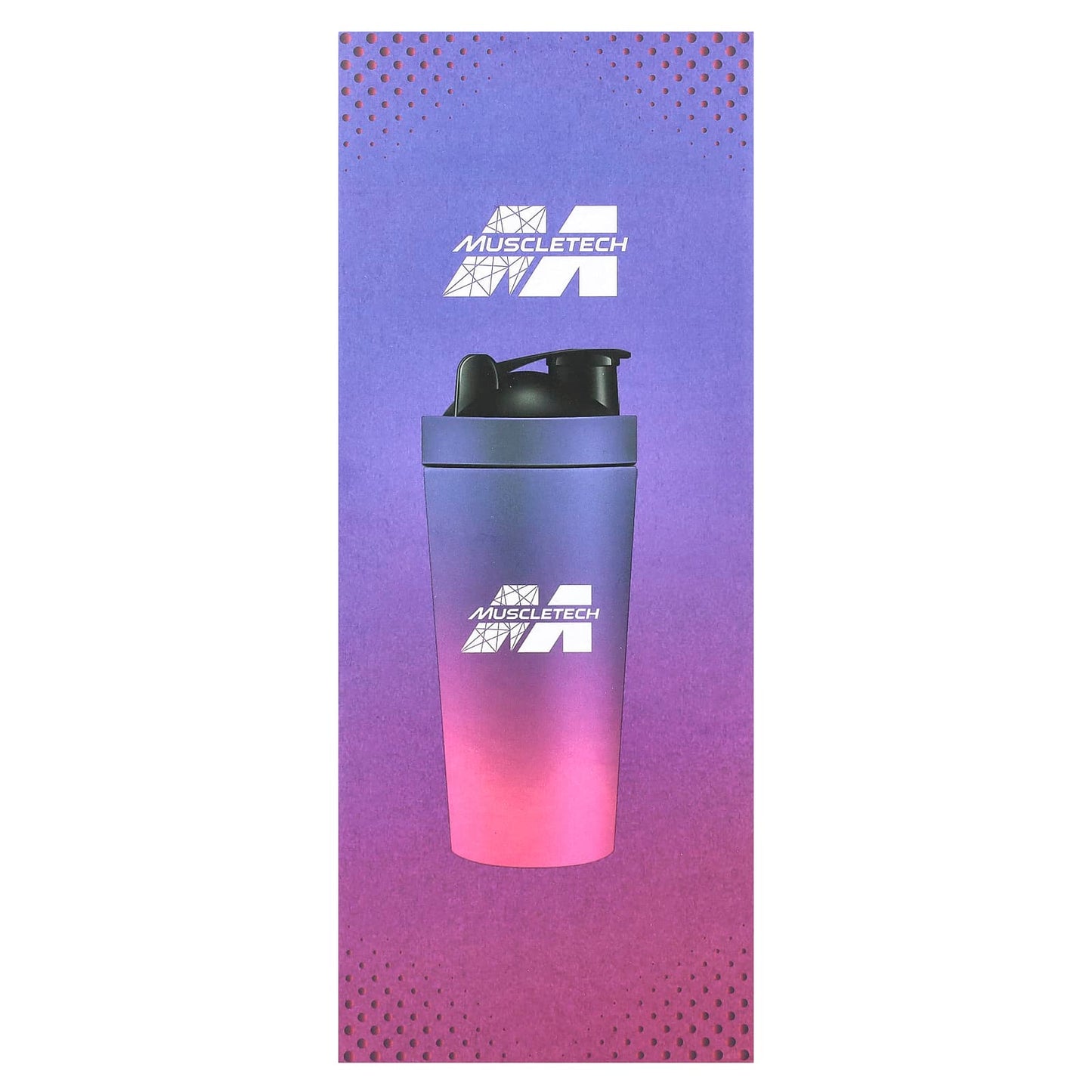 MuscleTech, Shaker Bottle, Stainless Steel, Purple/Pink, 25 oz (739 ml)