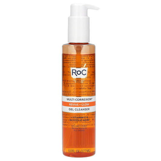 RoC-Multi Correxion-Revive + Glow Gel Cleanser + Vitamin C & Glycolic Acid-6 fl oz (177 ml)