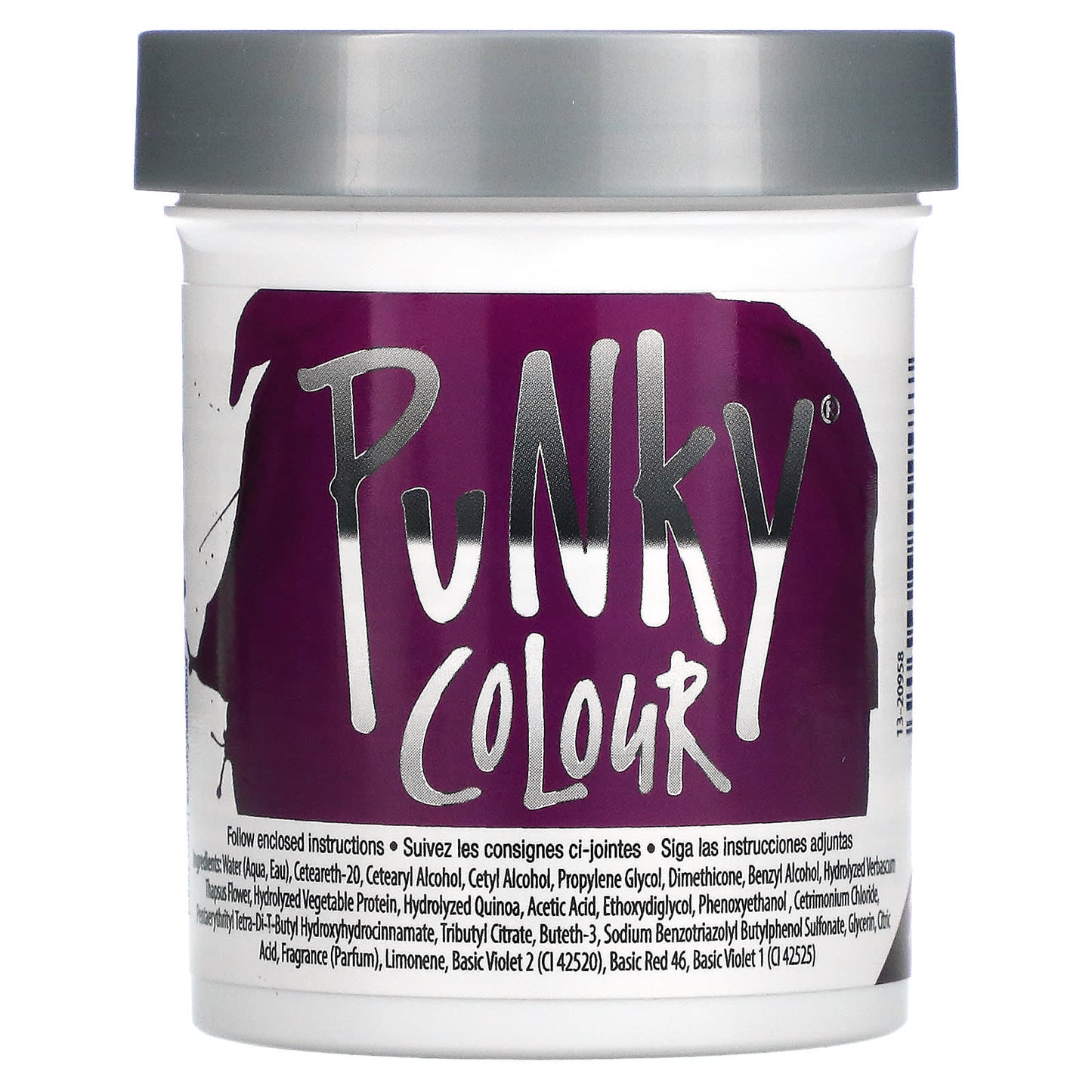 Punky Colour, Semi-Permanent Conditioning Hair Color, Purple, 3.5 fl oz (100 ml)