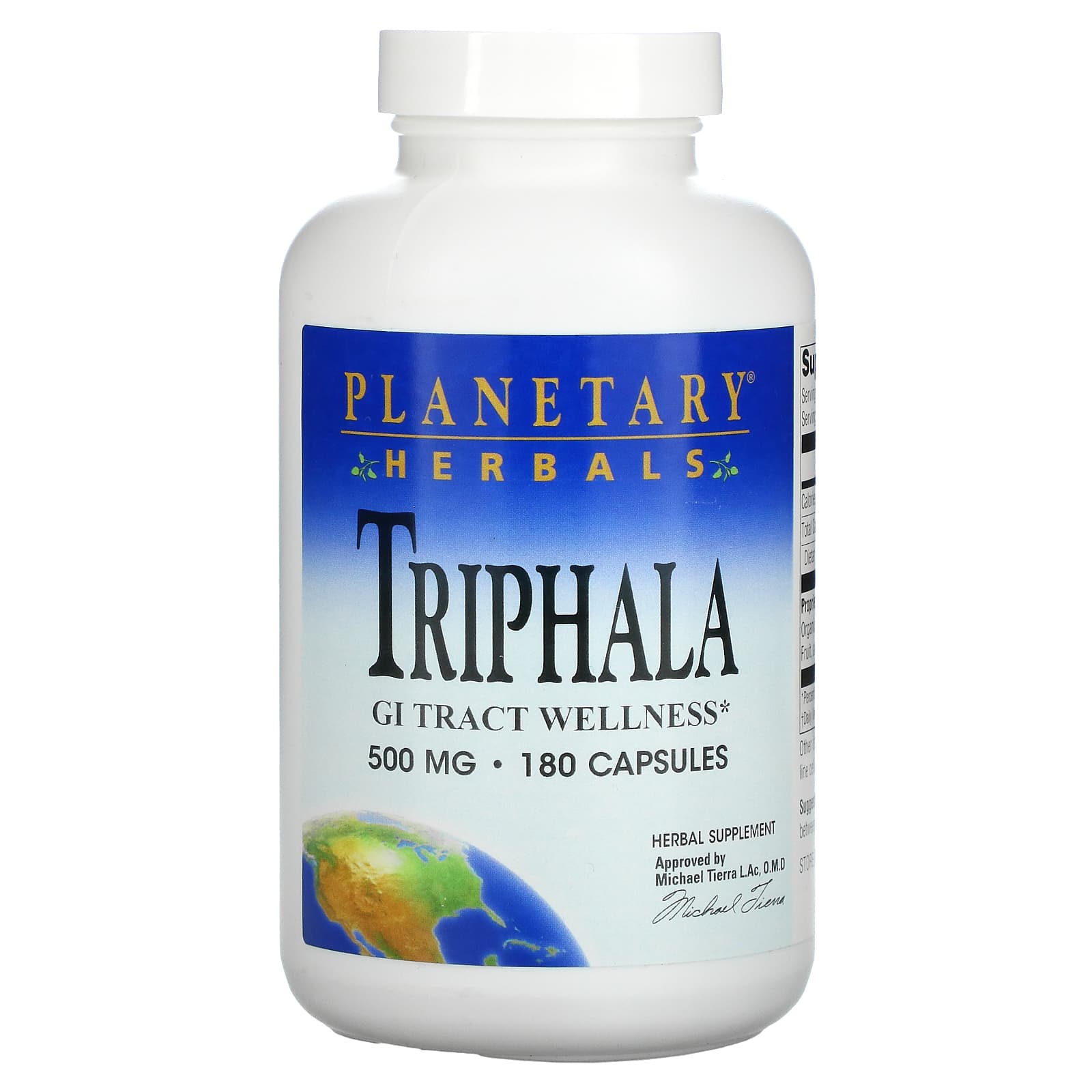 Planetary Herbals-Triphala-GI Tract Wellness-500 mg-180 Capsules