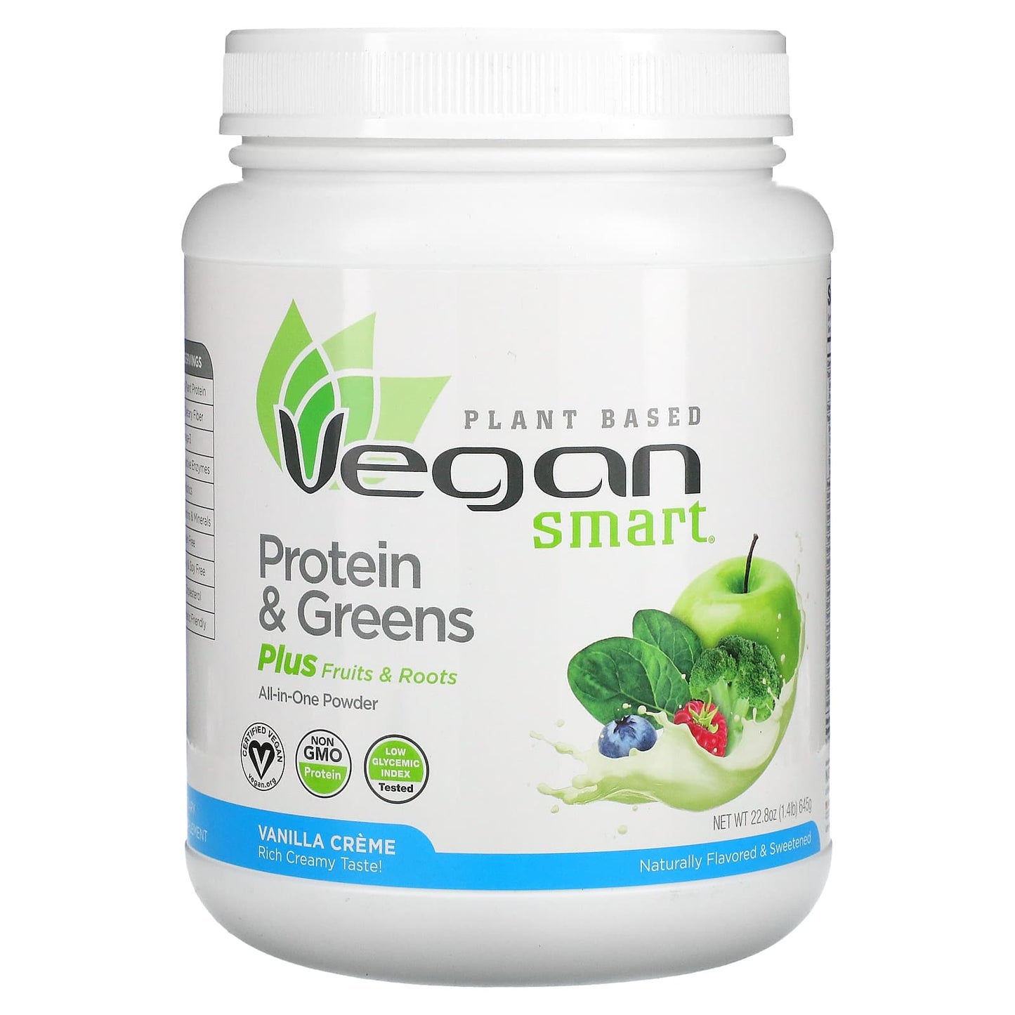 VeganSmart-Protein & Greens-All-In-One Powder-Vanilla Creme-1.4 lbs (645 g)