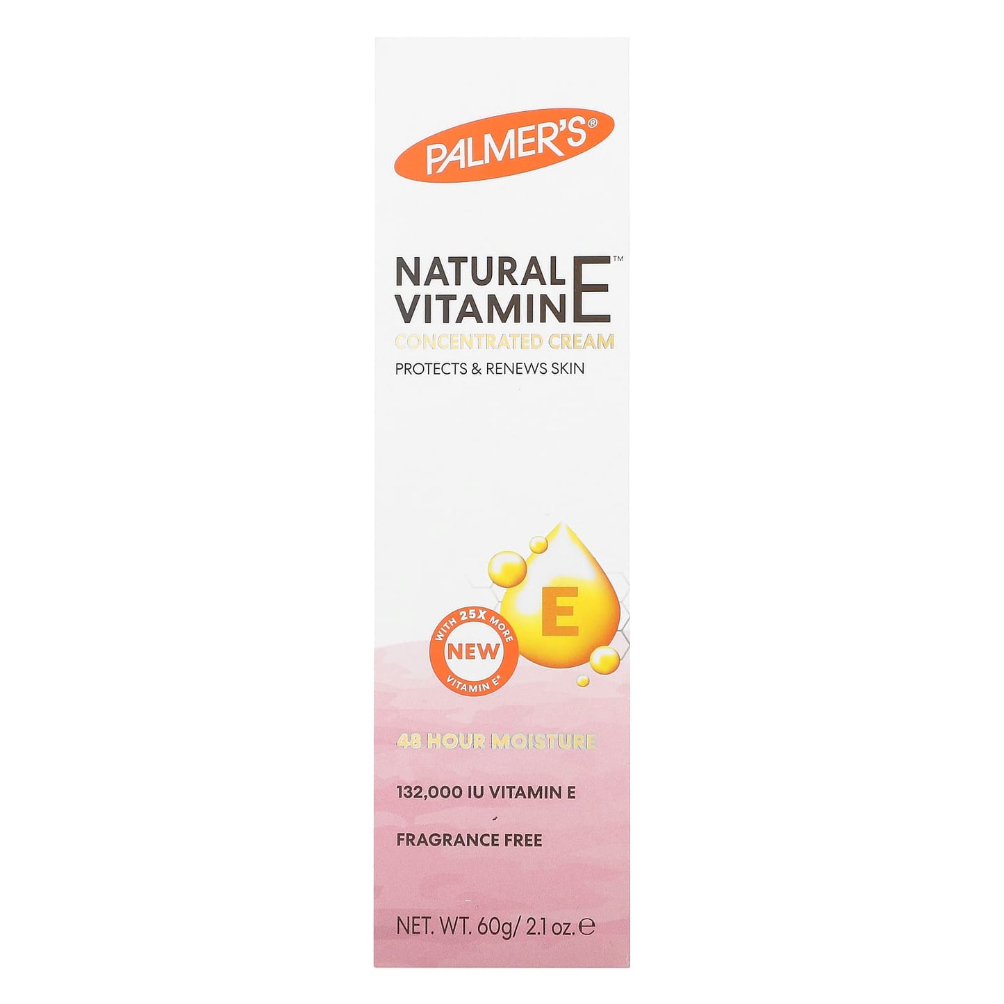 Palmer's, Natural Vitamin E Concentrated Cream, Fragrance Free, 2.1 oz (60 g)