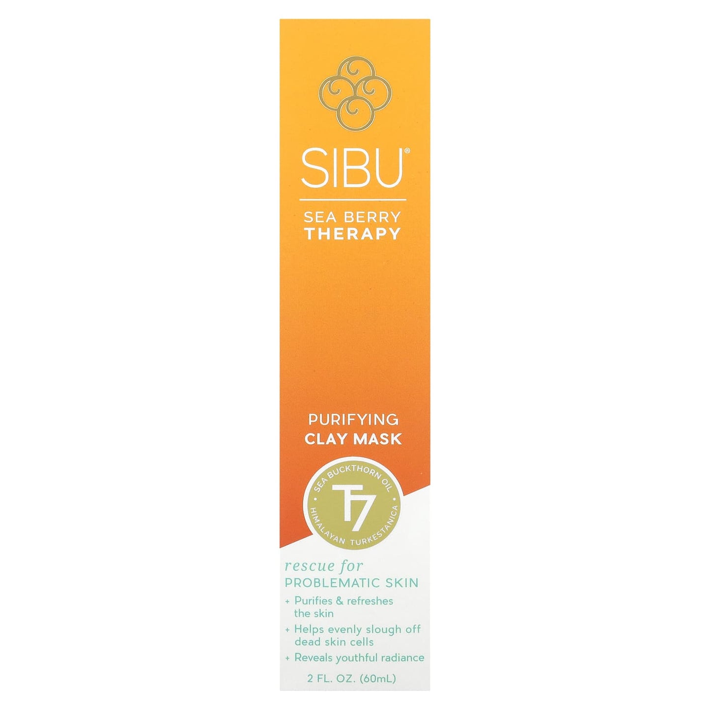 Sibu Beauty, Sea Berry Therapy, Purifying Clay Mask, 2 fl oz (60 ml)