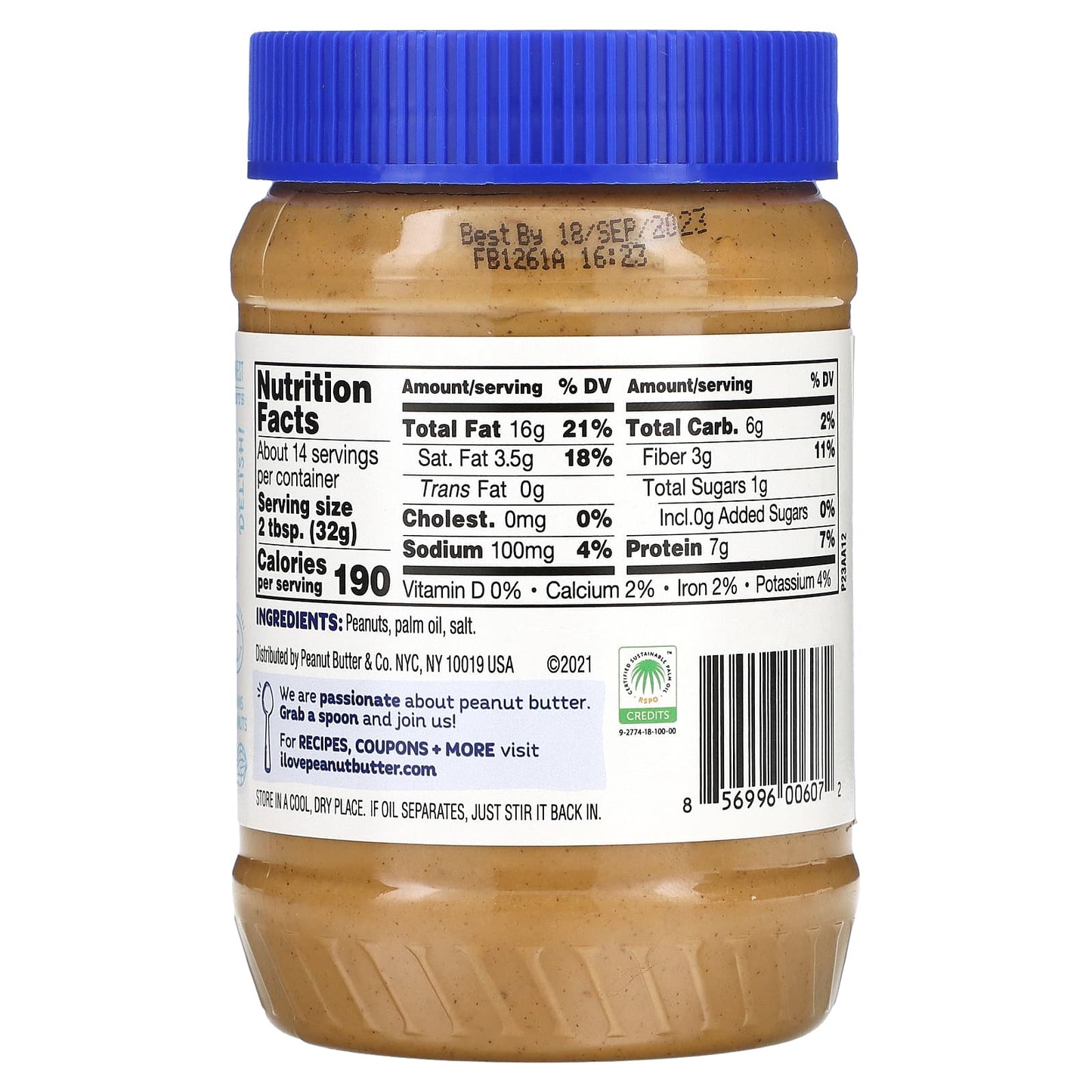 Peanut Butter & Co., Peanut Butter Spread, Simply Crunchy, 16 oz (454 g)