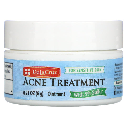 De La Cruz-Acne Treatment with 5% Sulfur-0.21 oz (6 g)