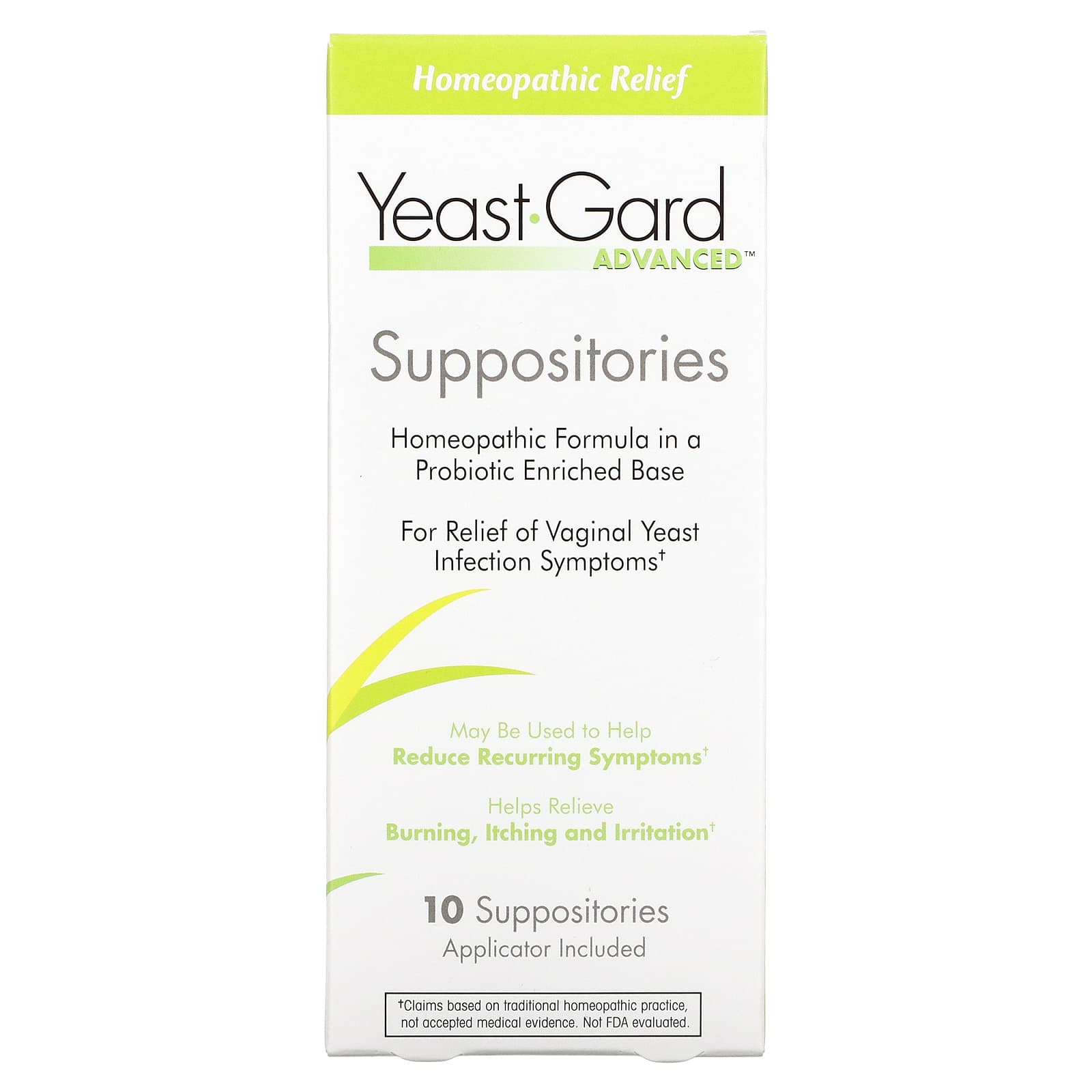 YeastGard Advanced-Yeast Gard Suppositories-10 Suppositories