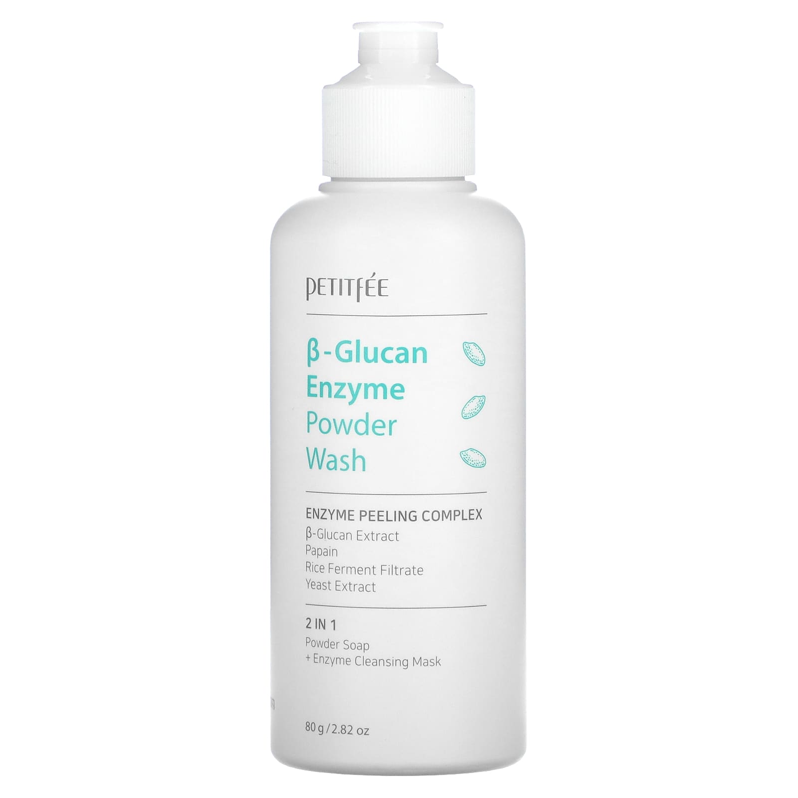 Petitfee-B-Glucan Enzyme Powder Wash-2.82 oz (80 g)