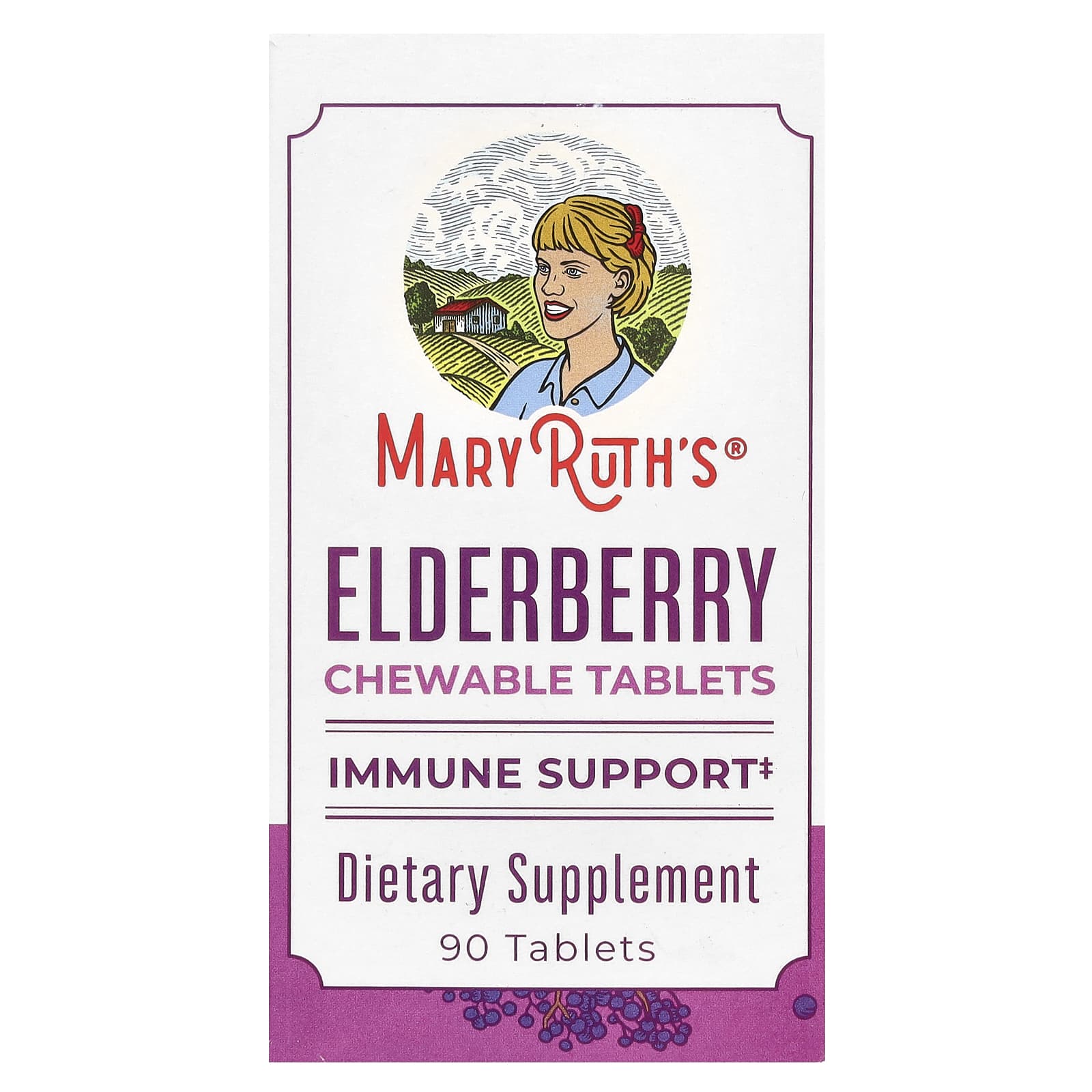 MaryRuth's-Elderberry Chewable Tablets-90 Tablets