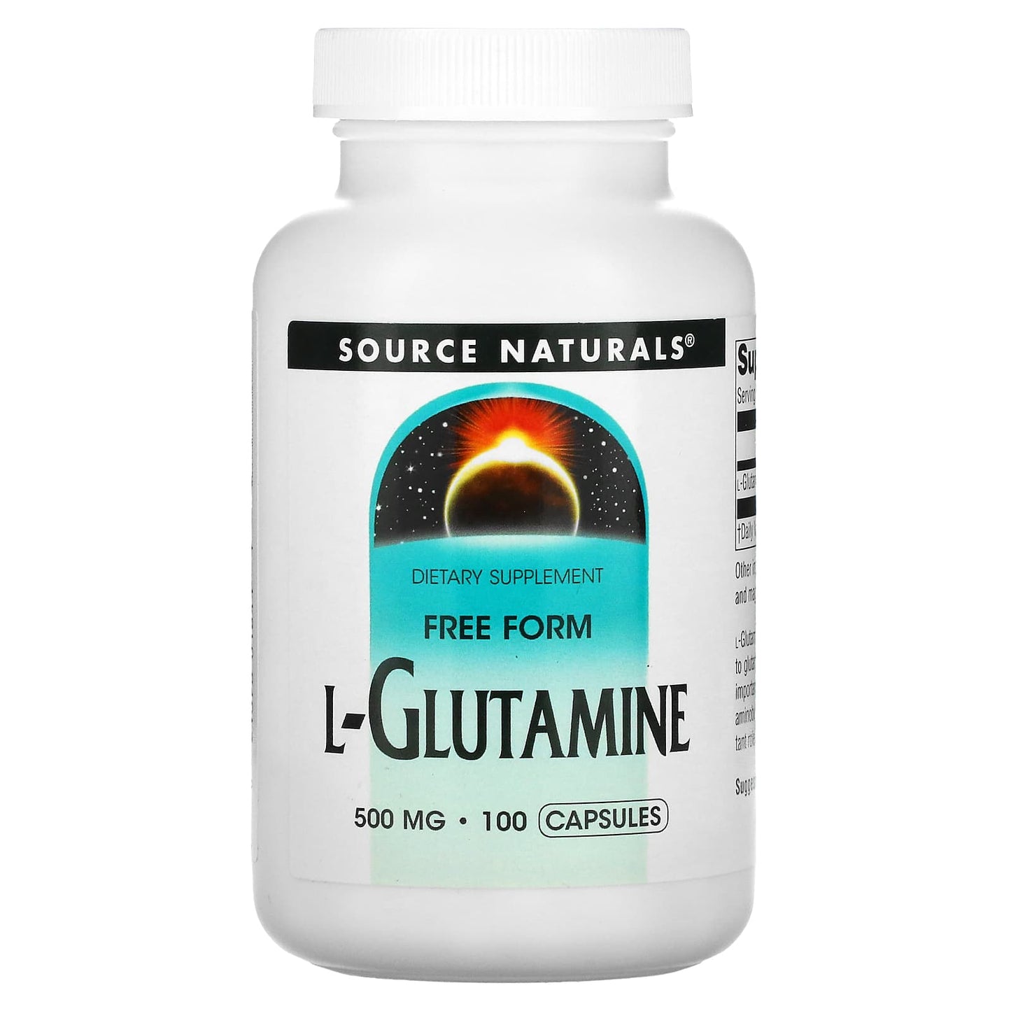 Source Naturals-L-Glutamine-500 mg-100 Capsules