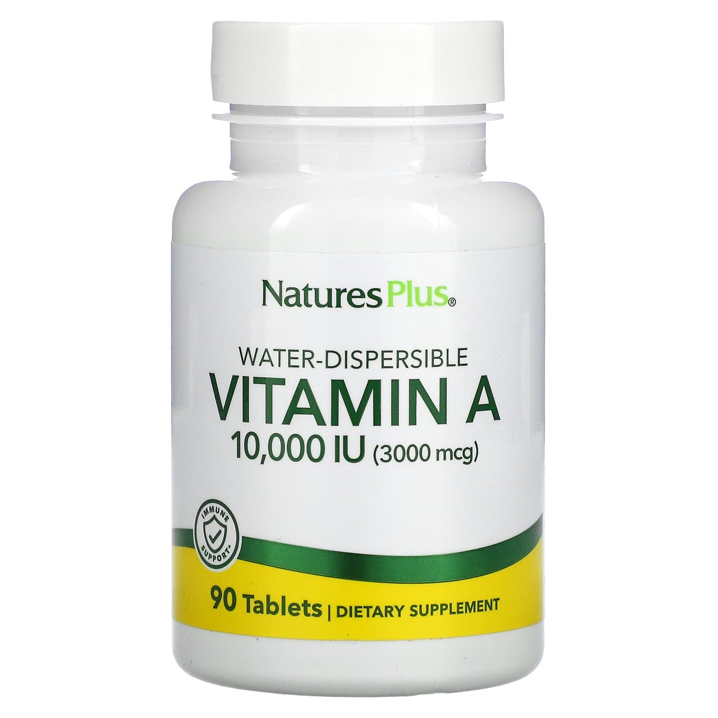 NaturesPlus-Water-Dispersible Vitamin A-10,000 IU (3,000 mcg)-90 Tablets