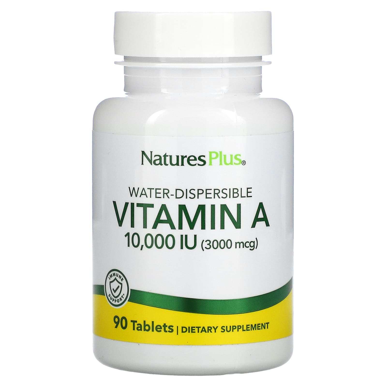 NaturesPlus-Water-Dispersible Vitamin A-10,000 IU (3,000 mcg)-90 Tablets