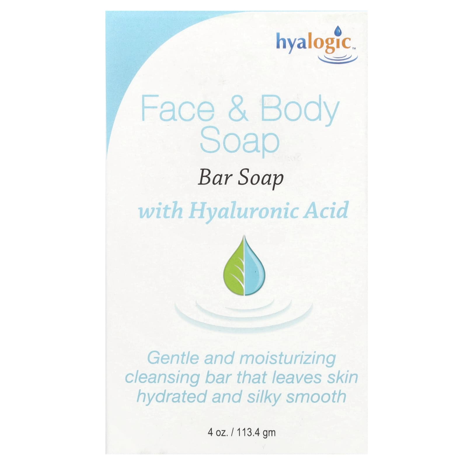 Hyalogic-Face & Body Bar Soap With Hyaluronic Acid-4 oz (113.4 g)