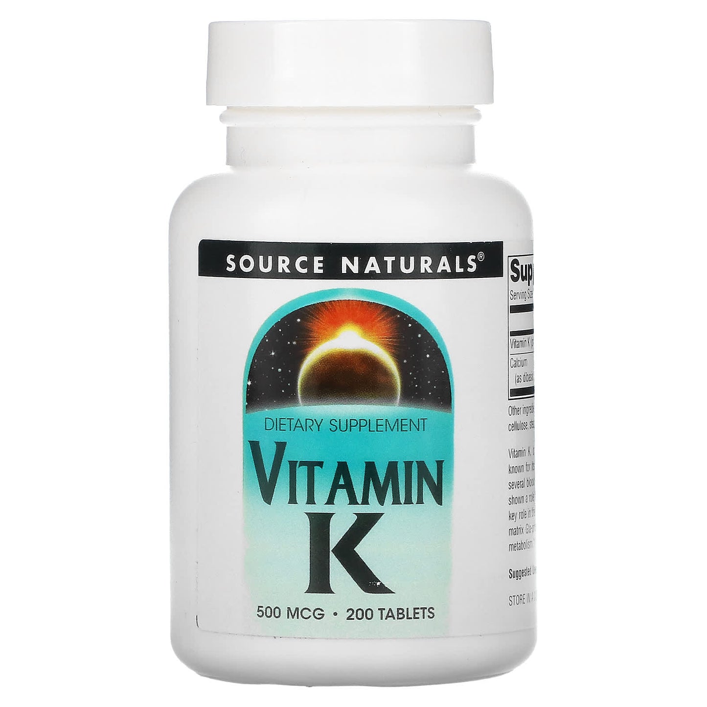 Source Naturals-Vitamin K-500 mcg-200 Tablets