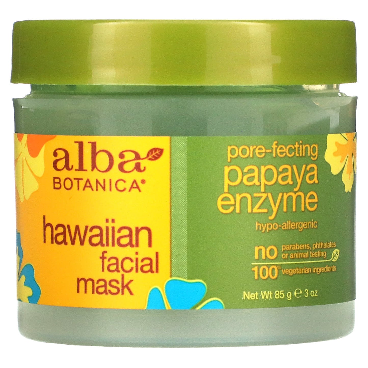 Alba Botanica-Hawaiian Beauty Facial Mask-Pore-Fecting Papaya Enzyme-3 oz (85 g)