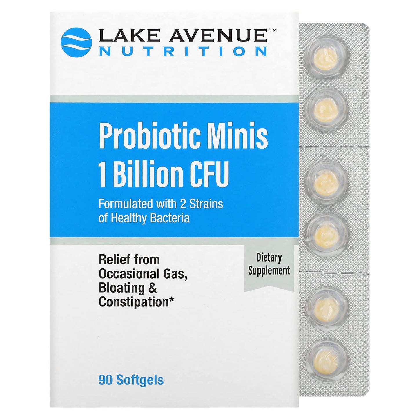 Lake Avenue Nutrition-Probiotic Minis-2 Strain Blend-1 Billion CFU-90 Softgels