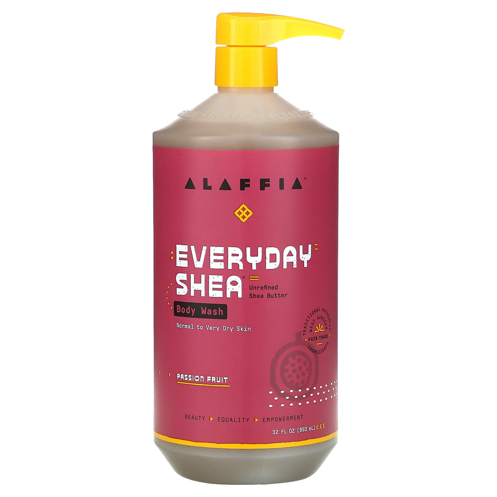 Alaffia-Everyday Shea-Body Wash-Passion Fruit-32 fl oz (950 ml)