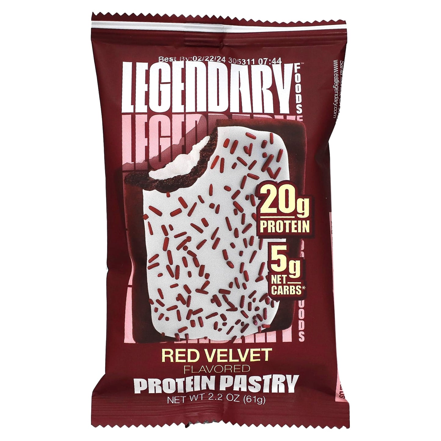 Legendary Foods, Protein Pastry, Red Velvet, 10 Pack, 2.2 oz (61 g) Each