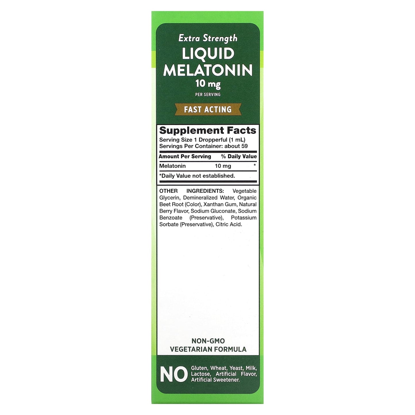 Nature's Truth, Liquid Melatonin, Natural Berry, 10 mg, 2 fl oz (59 ml)