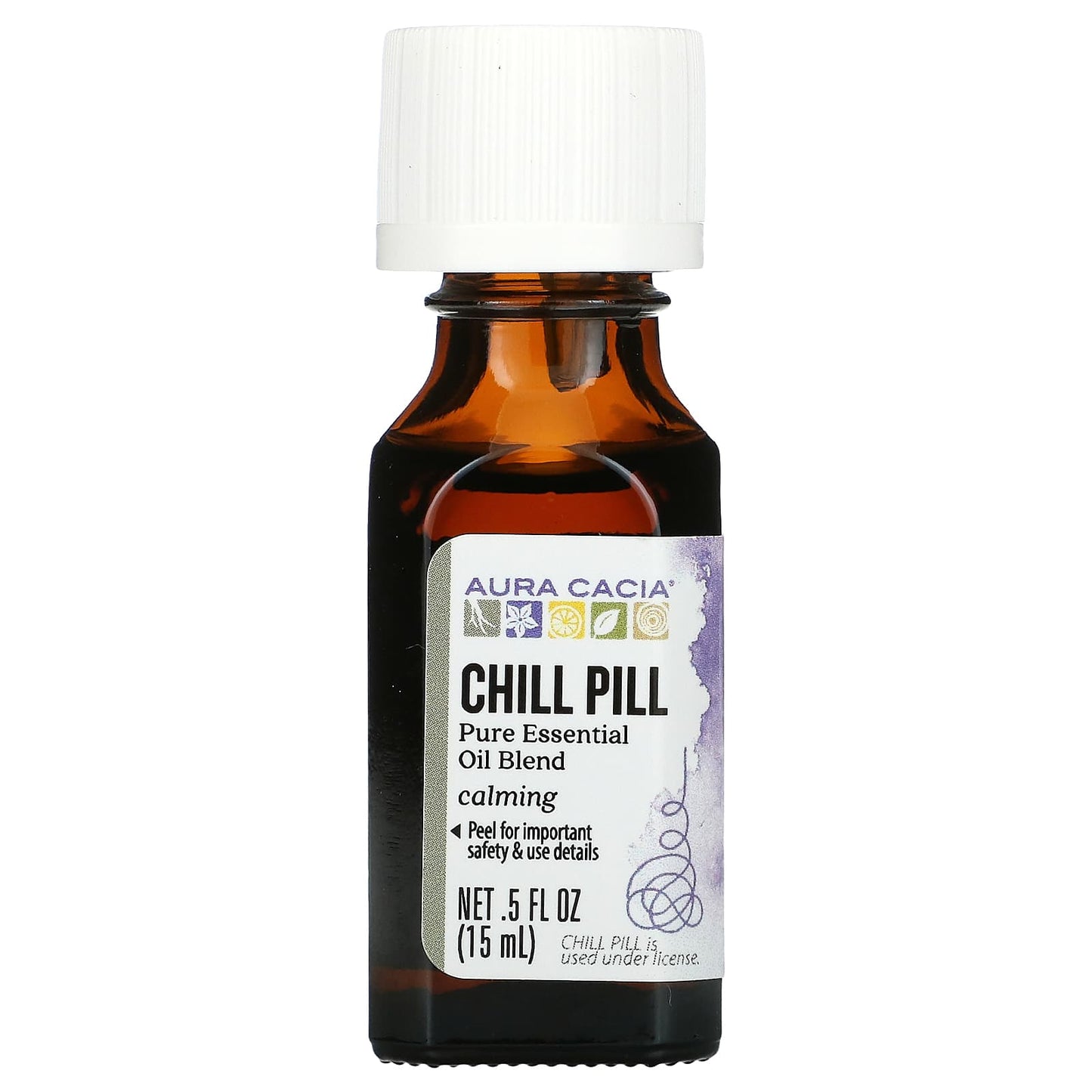 Aura Cacia-Pure Essential Oil Blend-Chill Pill-0.5 fl oz (15 ml)