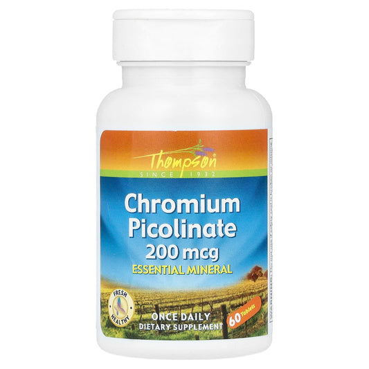 Thompson-Chromium Picolinate-200 mcg-60 Tablets