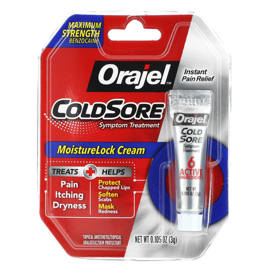 Orajel-Moisturelock Cold Sore Symptom Treatment-0.105 oz (3 g)