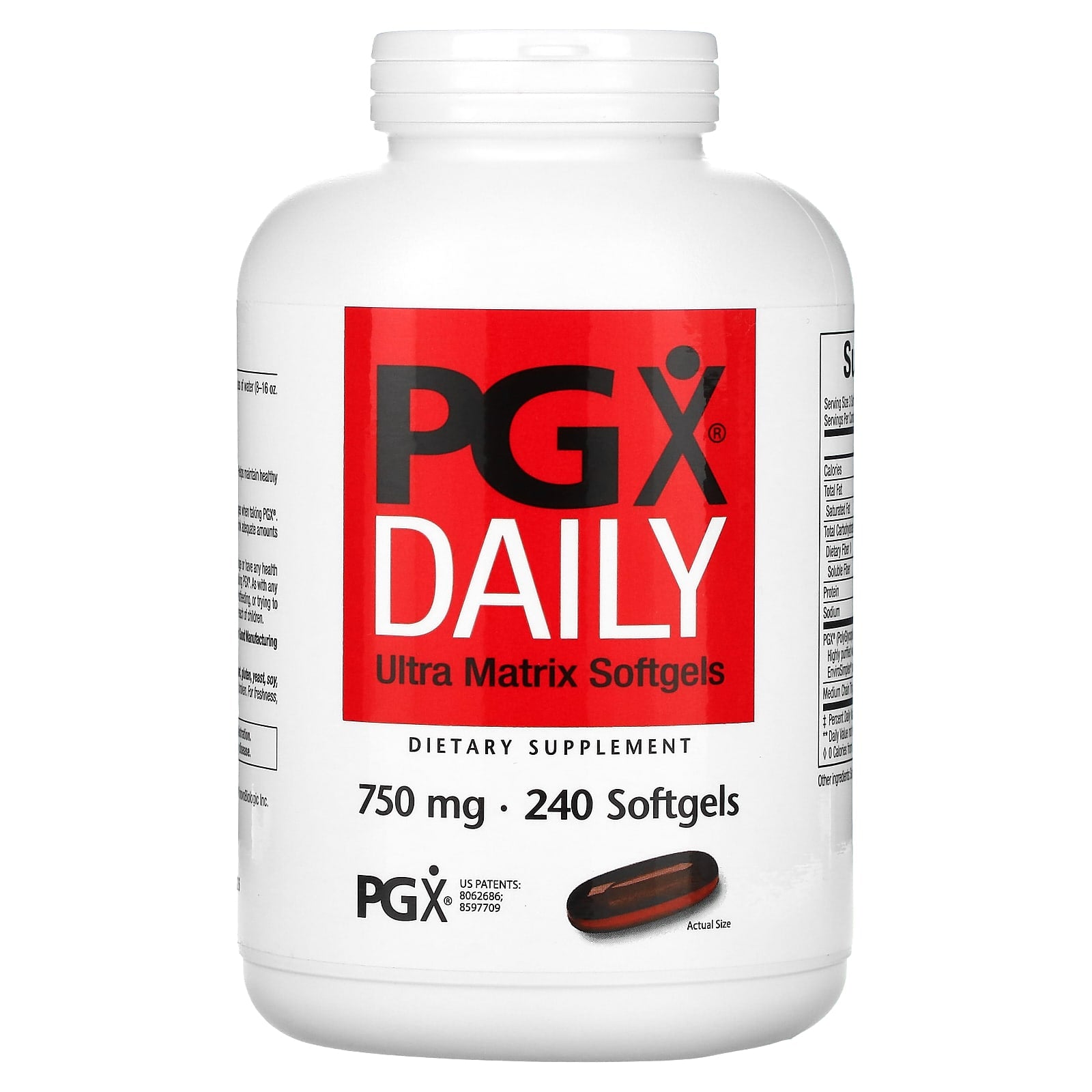 Natural Factors-PGX Daily-Ultra Matrix Softgels-750 mg-240 Softgels