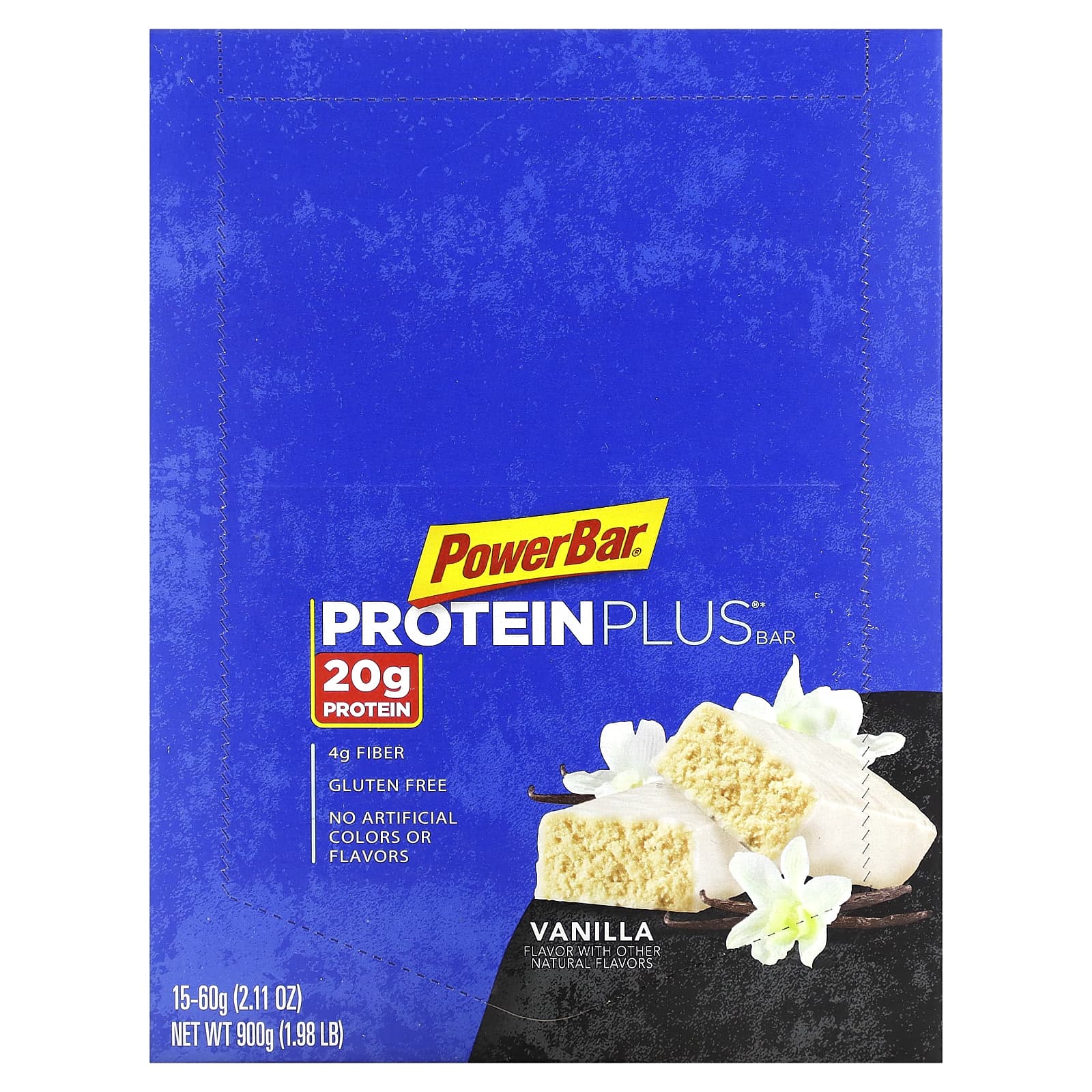 PowerBar-Protein Plus Bar-Vanilla-15 Bars-2.11 oz (60 g) Each