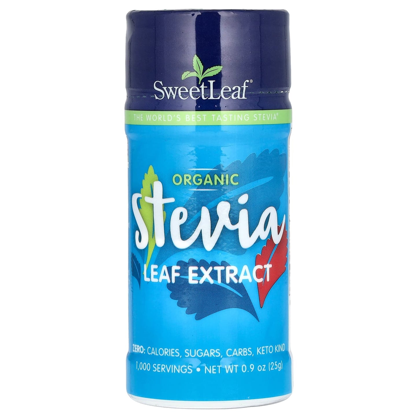 Wisdom Natural-SweetLeaf-Organic Stevia Leaf Extract-0.9 oz (25 g)