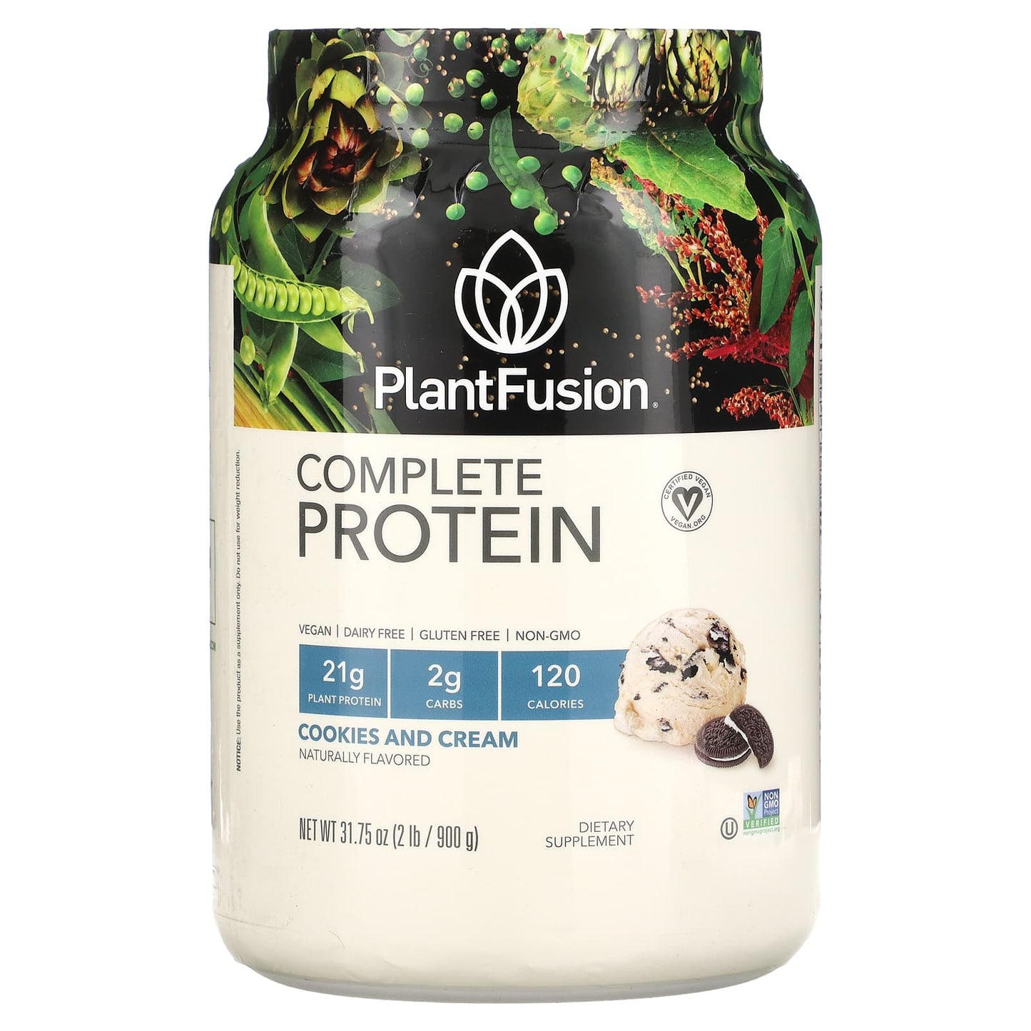 PlantFusion-Complete Protein-Cookies and Cream-2 lb (900 g)